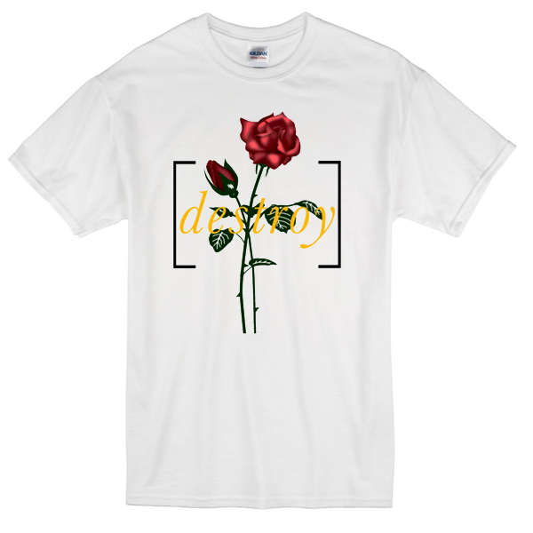 Destroy Red Rose T-shirt - Basic tees shop