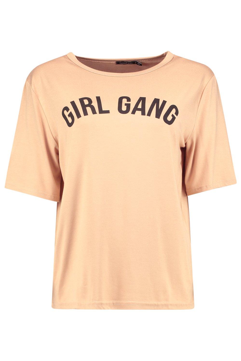Overstijgen racket ik ontbijt Girl gang Orange T-shirt - Basic tees shop