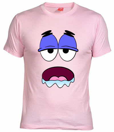Patrick Star Face Spongebob T Shirt Basic Tees Shop - spongebob t shirt roblox free