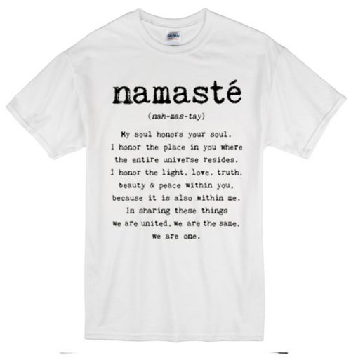 dur se namaste t shirt