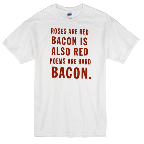 red bacon shirt