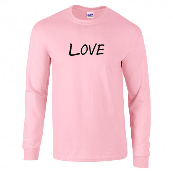 LOVE light Pink Sweatshirt - Basic tees shop