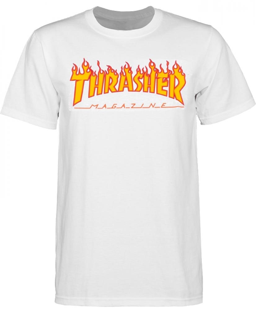 Thrasher yellow Flame Logo T-Shirt - Basic tees shop