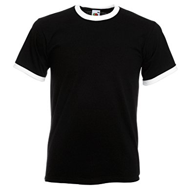Black with White Ringer T-shirt - Basic tees shop
